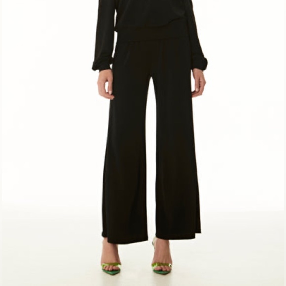 NWT Lanston Wide Leg Pleated Pants Black S